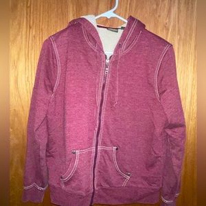 Women’s Great Northwest Clothing Company Zip Hoodie Sherpa Lined Petite Large
